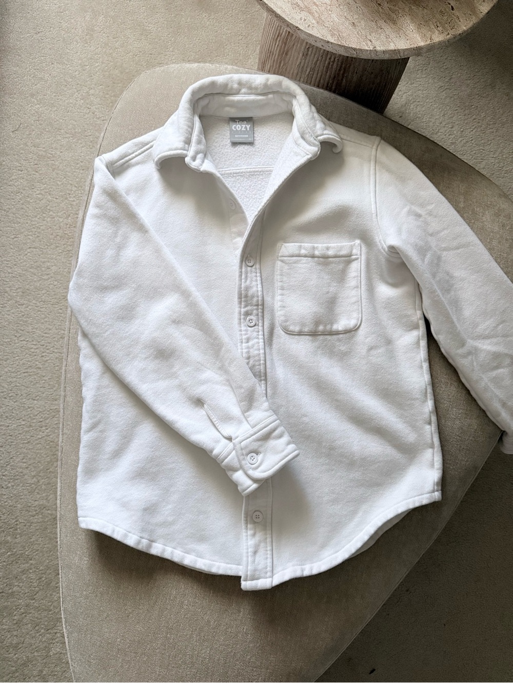 TNA CozyFleece Boyfriend Button Up Sweatshirt